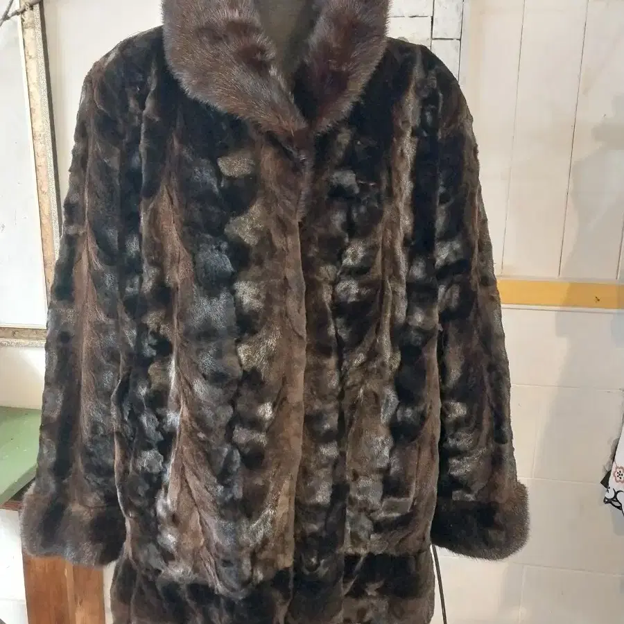 모피밍크 코트 브라운