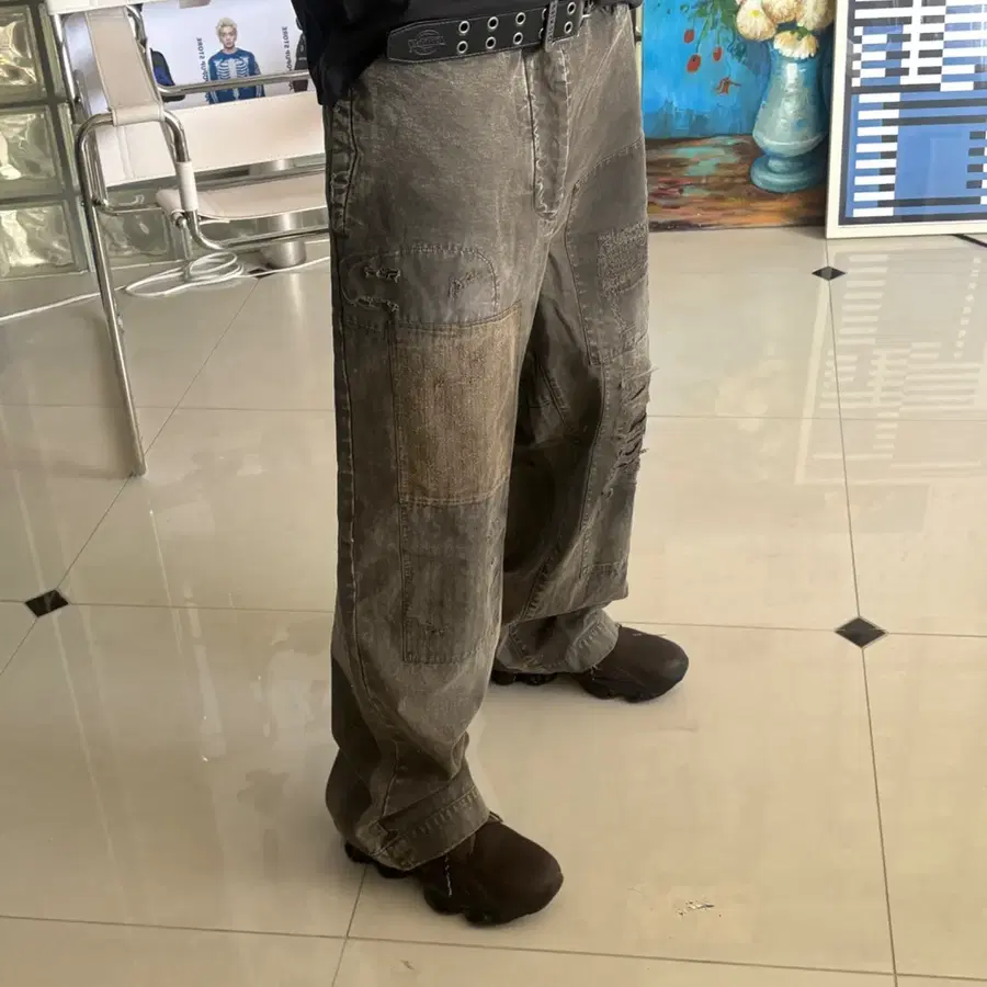 ES 이에스 euro patch work pants