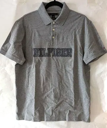 새상품 TOMMY HILFIGER 피케 셔츠 그레이 L 사이즈
