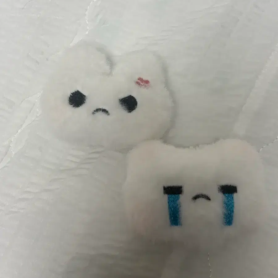 커플템 화난 고양이 토끼 우는 고양이 토끼 인형 키링 판매 양도