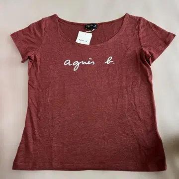 새상품 agnes b. 로고T셔츠 린넨100%