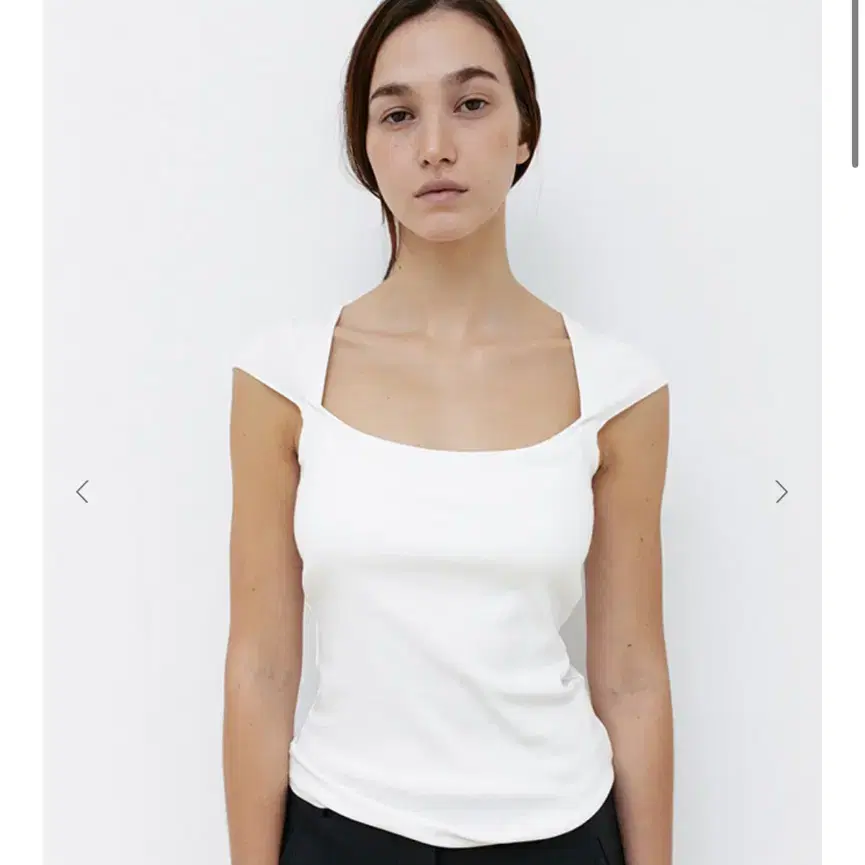 시즌세일)ANNE JERSEY TOP white 38