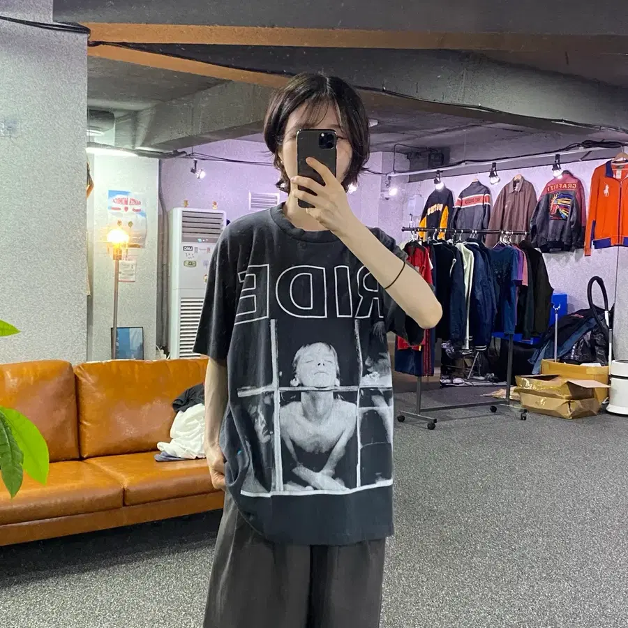 빈티지 1992 라이드 밴드 반팔티 B5556