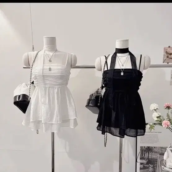 에이블리 로제 타이 셔링블라우스 프릴블라우스 블랙