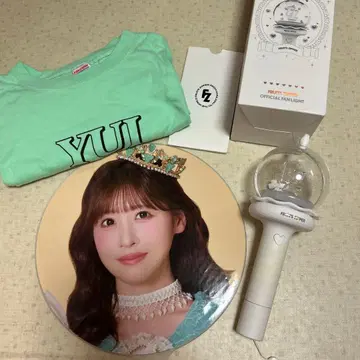 FRUITS ZIPPER 사쿠라이 유이 최애 어필 T셔츠 응원봉 부채 3종