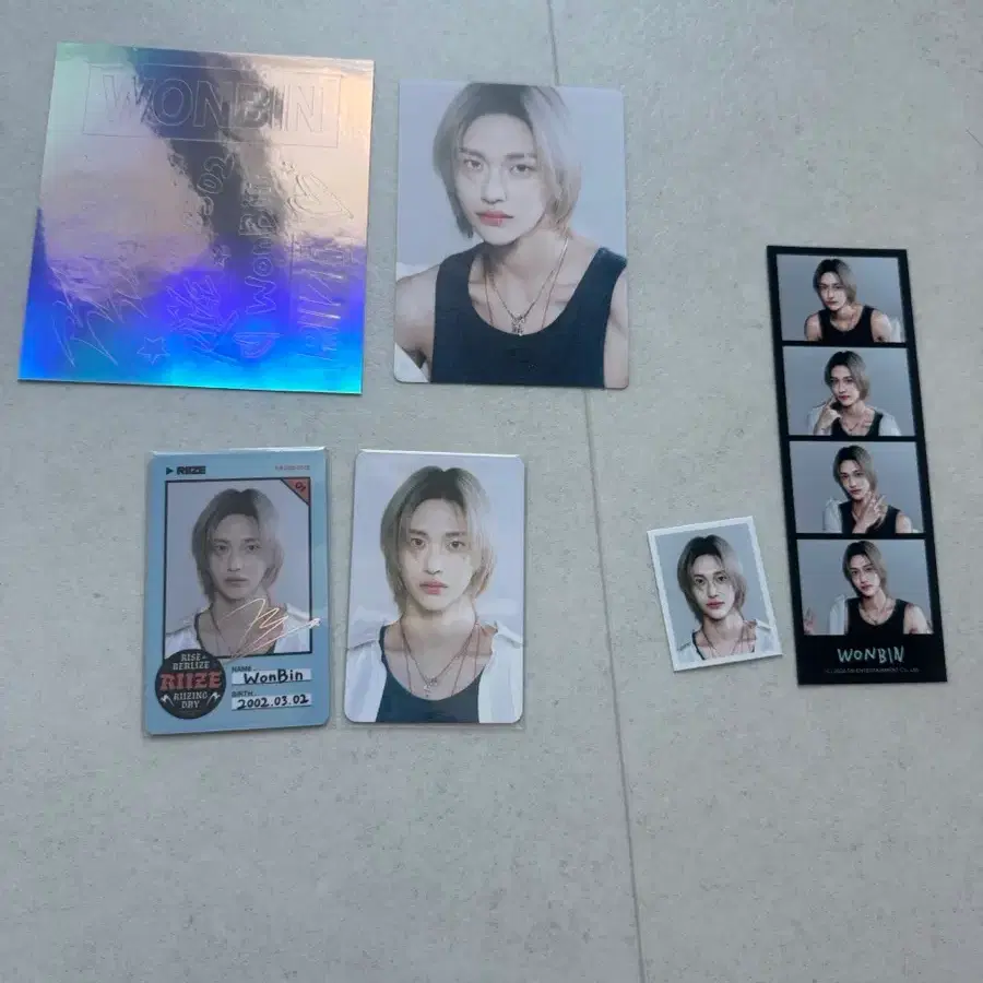 라이즈원빈라이징콘서트엠디스티커증사아이디카드포카네컷