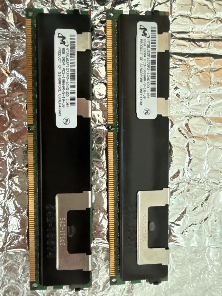 마이크론 DDR3 8GB ECC 서버 램 6개 개당 판매