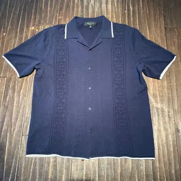 rag & bone 니트 피케 셔츠 네이비 L