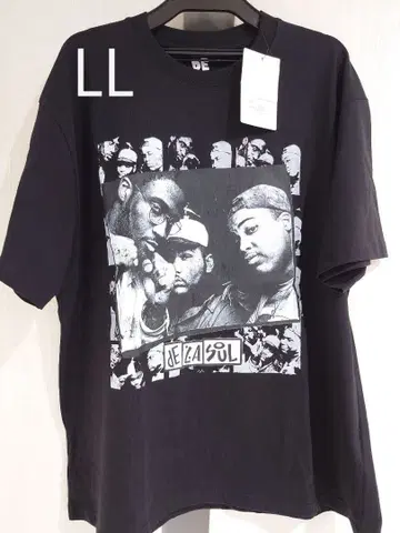 [ 미사용 새상품 LL ] 데라소울 de la Soul T셔츠 반팔 블랙