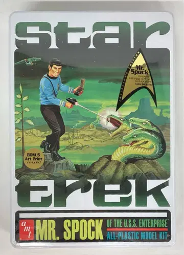 AMT ALL PLASTIC MODEL KIT MR SPOCK / OF THE USS ENTERPRISE AMT624