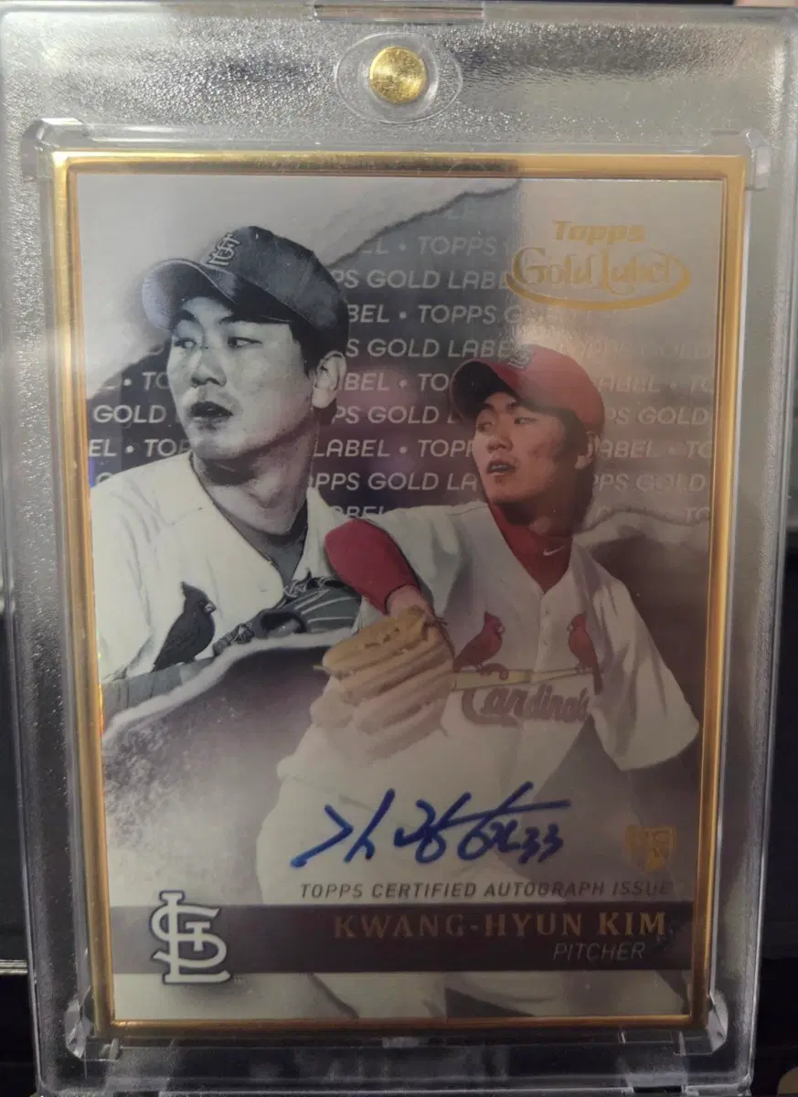 김광현 2020 탑스골드라벨 MLB 루키 친필 카드