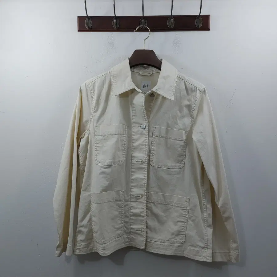 M GAP 남성 아이보리 포켓 코튼 자켓
