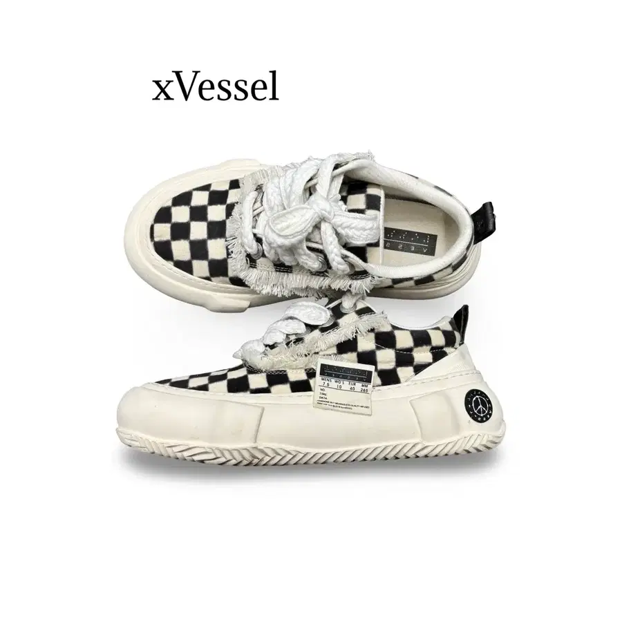 (265)xVessel 체크 스니커즈
