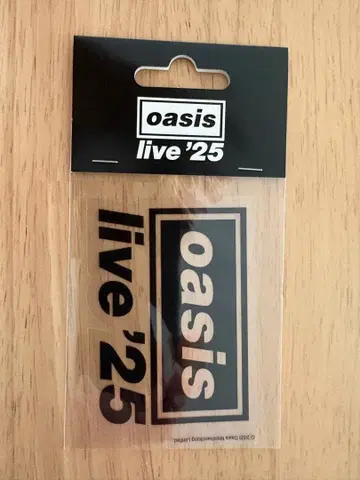 미개봉 새상품 oasis 스티커 Live'25 White