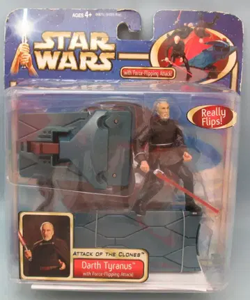 HASBRO ATTACK OF THE CLONES DARTH TYRANUS / WITH FORCE FLIPPING ATTACK