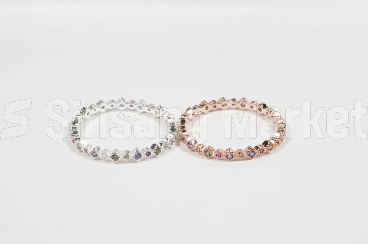 [빠른발송] 멀티큐빅 다이아 은반지 SILVER925 RING