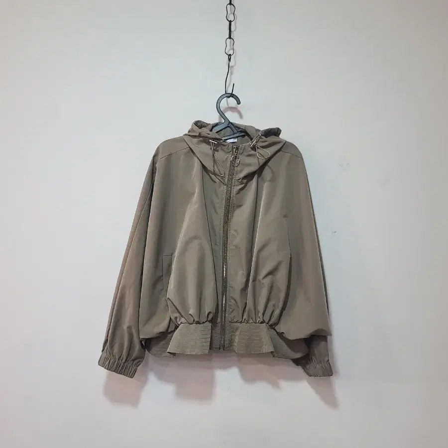 후드 집업 자켓 카키색