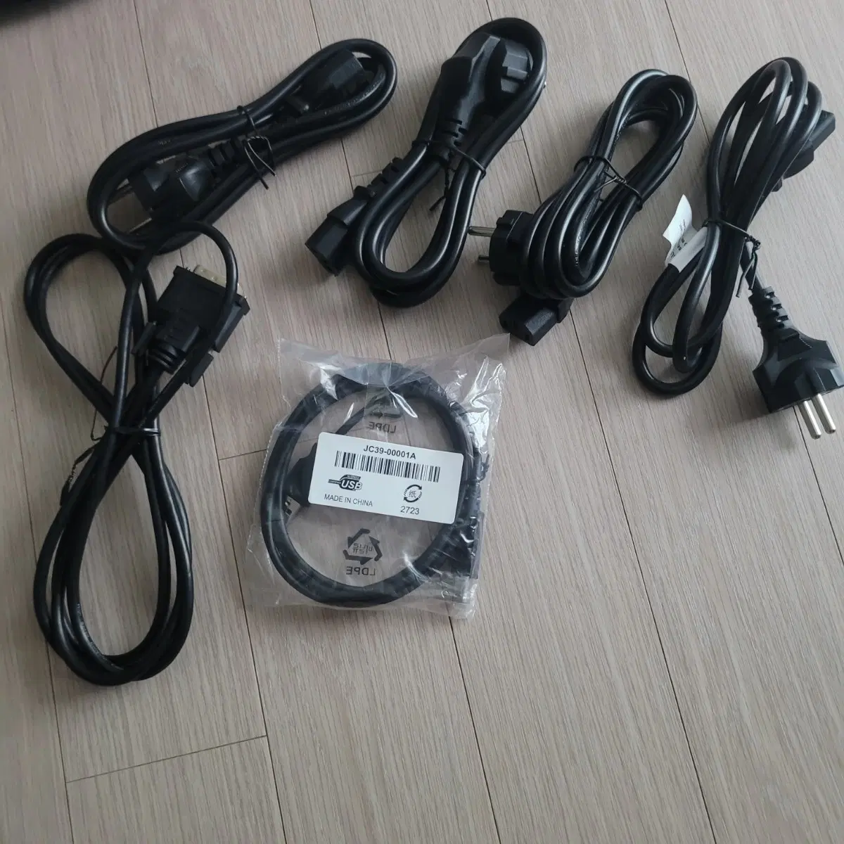 컴퓨터 전원 케이블 세트 일괄 새상품