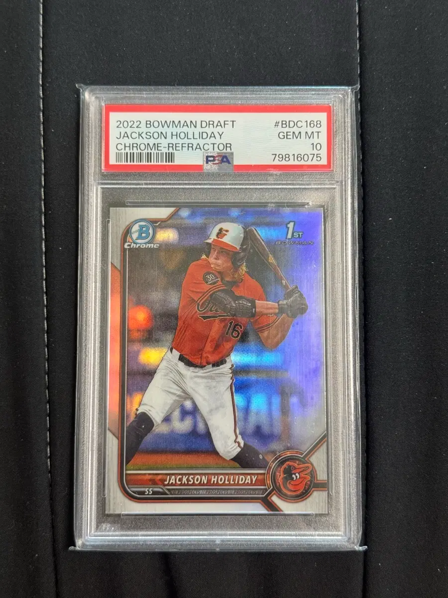 2022 Bowman Draft Jackson Holliday 1st Bowman Chrome Refractor PSA 10