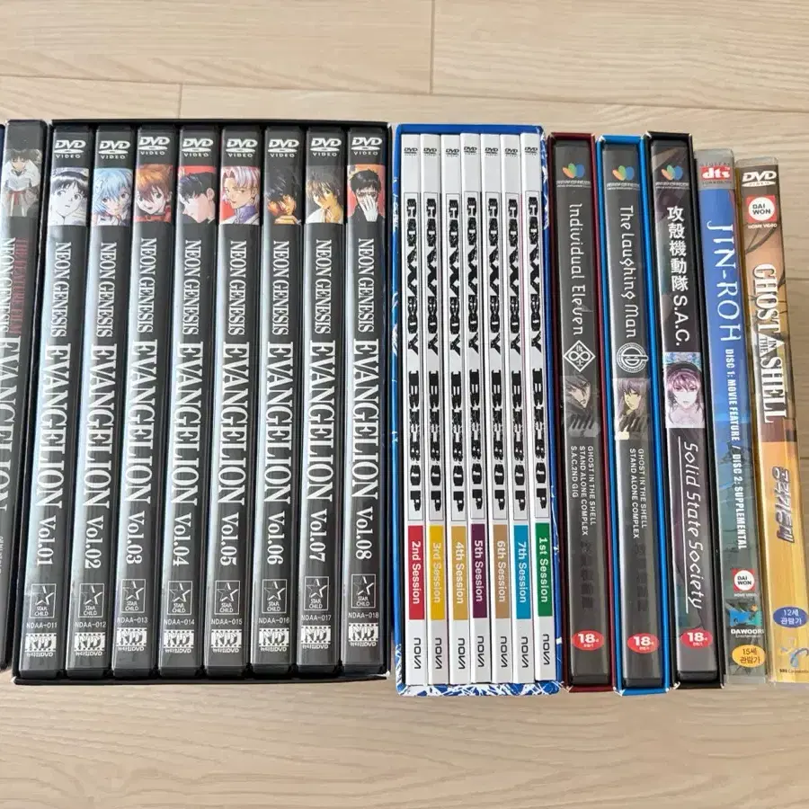 dvd 에반게리온 카우보이비밥 공각기동대