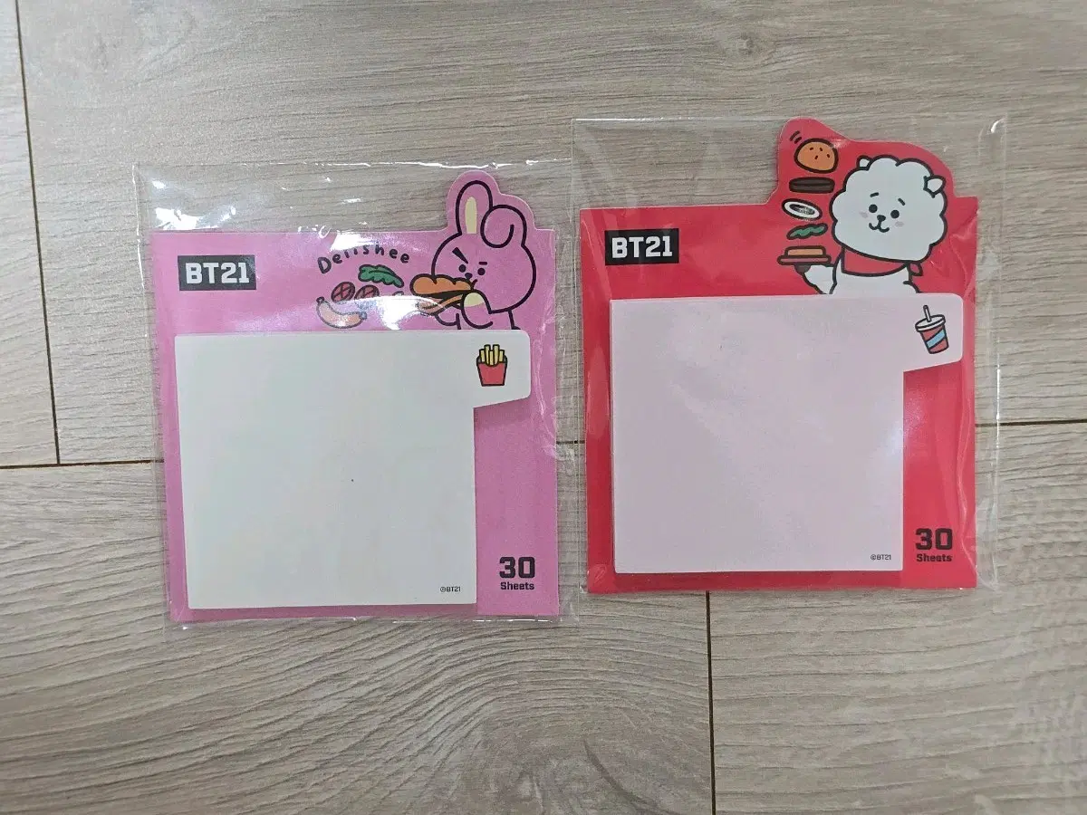 BT21 포스트잇 2종 일괄 쿠키 RJ