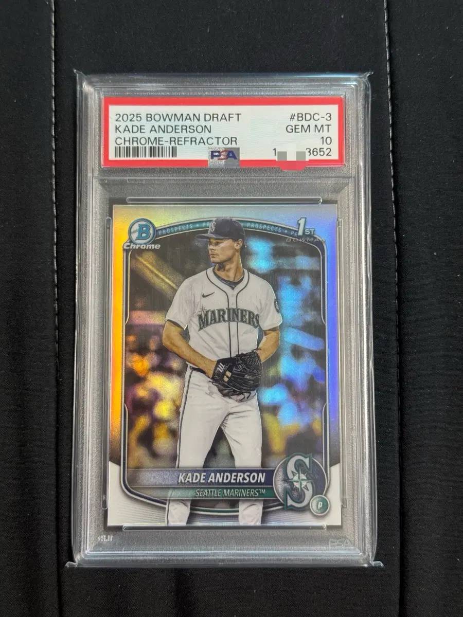 2025 Bowman Draft Kade Anderson 1st Bowman Chrome Refractor PSA 10