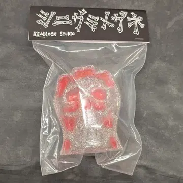 HEAD LOCK STUDIO Little Chop Design 시니가미 안경 클리어 라메 성형 빨간색 페인팅