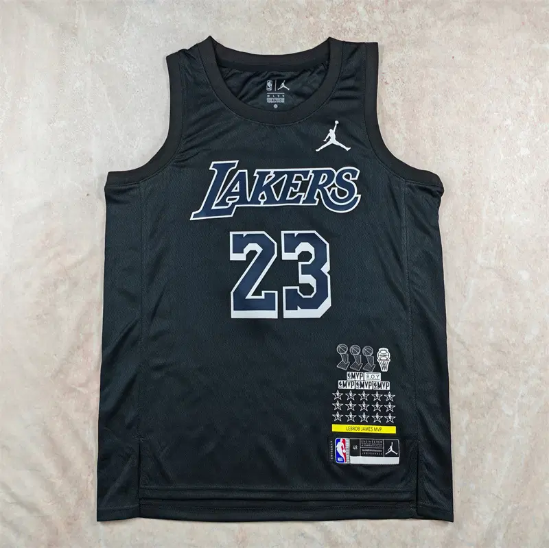 핫 프레스 스윙맨 NBA 레이커스 23호 제임스 블랙 영예판 농구복