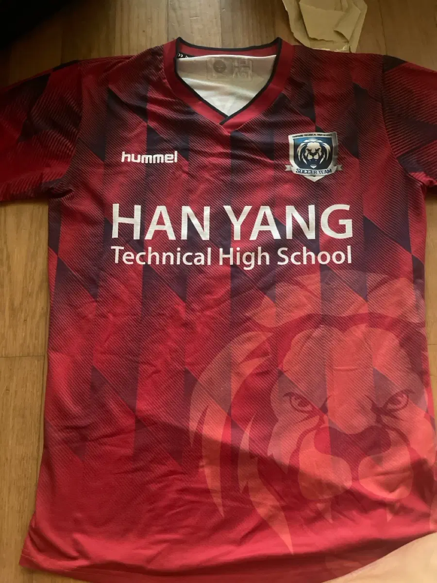 험멜 한양공업고등학교 축구 유니폼 붉은색
