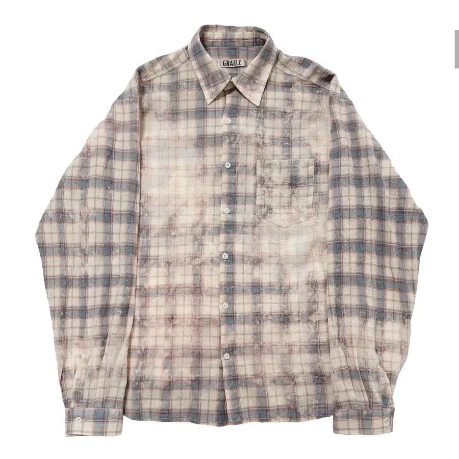 그레일즈 BLEACHED PLAID SUMMER SHIRTS 그린