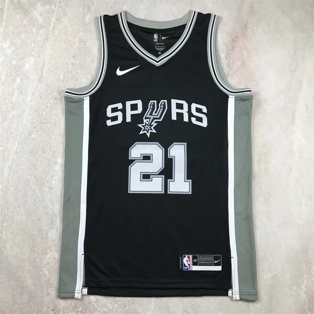NBA 농구 유니폼 스퍼스 21호 던컨 블랙 핫프레스 S-XXL