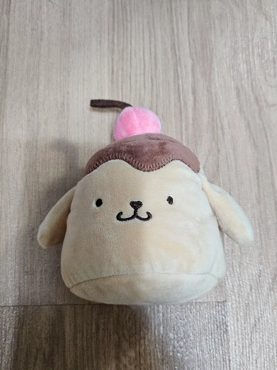 산리오 폼폼푸린 태닝 초코 푸딩 키링 수납 인형