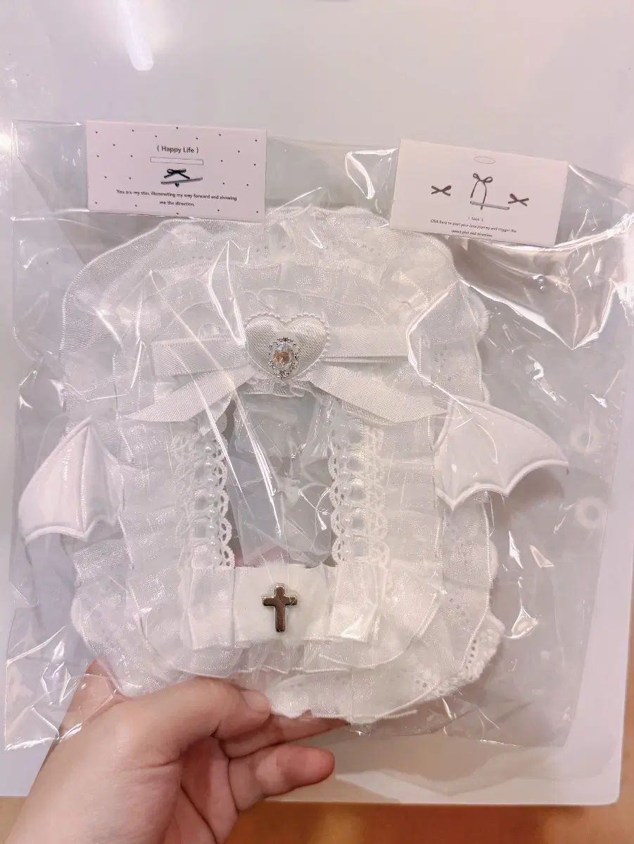 화이트 레이스 탑꾸 탑로더 꾸미기 핸드메이드 포카홀더