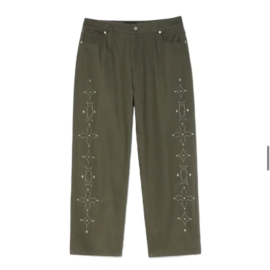 크리틱 WORMHOLE STUD PANTS KHAKI M (웜홀 스터드 트윌팬츠 카키)