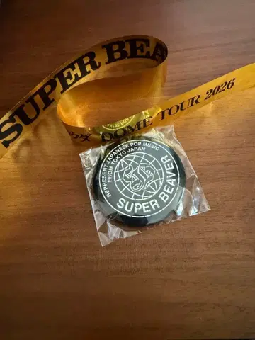 SUPERBEAVER 도시의 낙타 DOME TOUR 2026 캔뱃지 금 테이프