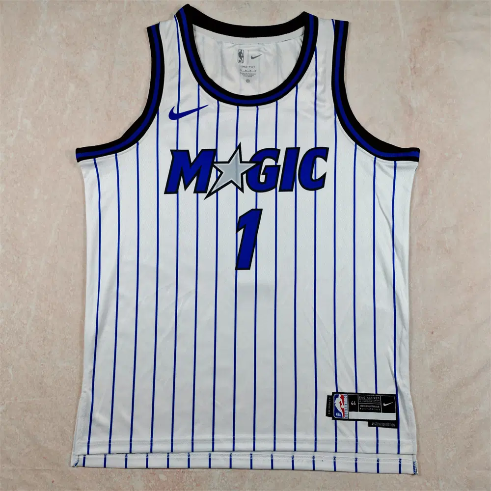 2026모델마술팀1호 화이트스트라이프농구복 HARDAWAY 핫 스탬프