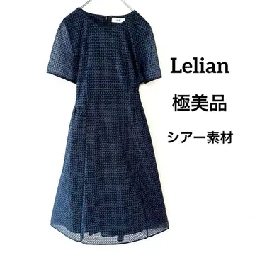 [컨디션 최상] Lelian 레리안 원피스 반팔 네이비 시어 멋짐