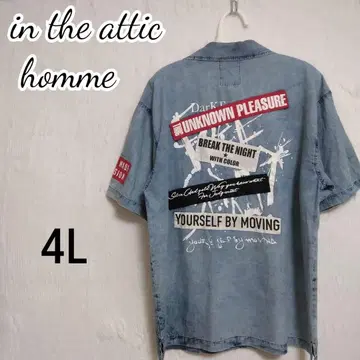 in the attic homme 반팔 셔츠 코튼 100 택 포함 4L