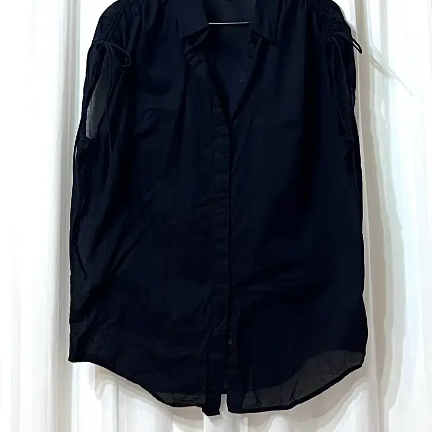 H&M 블랙 아사면 셔츠 M사이즈 거의새것