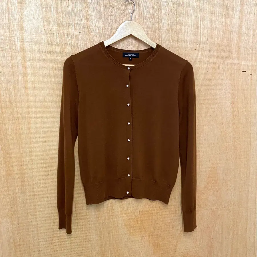 UNITED ARROWS collarless cardigan 유나이티드 애로우즈 카라리스 가디건