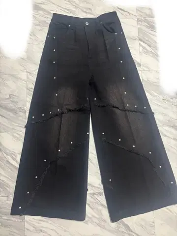 jentlouis 컷오프 데님 팬츠 S 사이즈 블랙