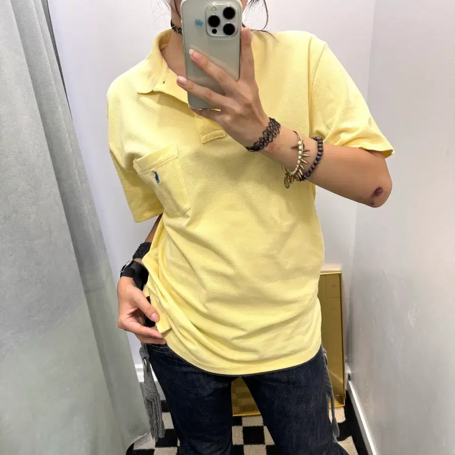 폴로 옐로우 pk 반팔티