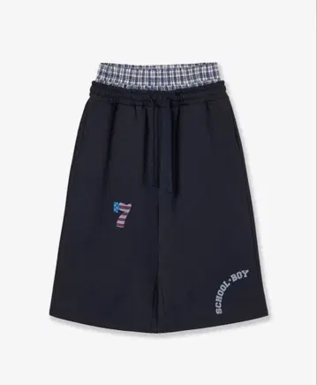 AEAE TRUNK LAYERED SWEATSHORTS [NAVY]