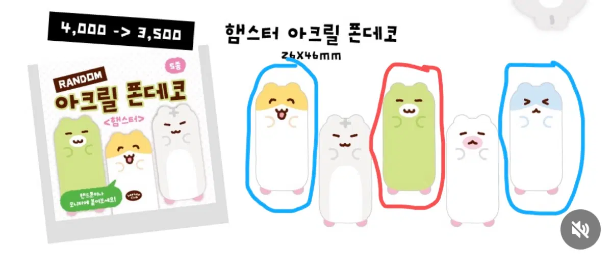 히히클럽 햄스터 아크릴 폰데코 (히퍼)