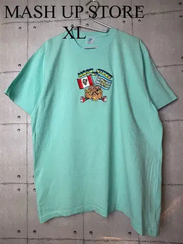 [새상품급] MASH UP STORE 피넛 자수 반팔 XL 민트 그린