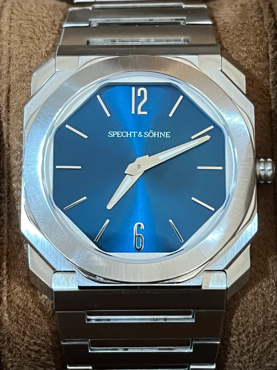 SPECHT & SOHNE 팔각형 청판 메탈 시계 팝니다