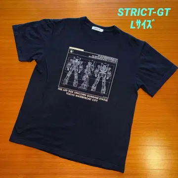STRICT-GT 새상품급 유니콘 건담 티셔츠 블랙 사이즈 L
