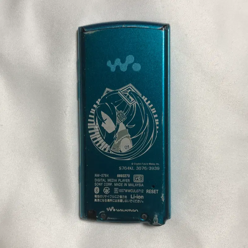 하츠네 미쿠 워크맨 8gb 블루 NW-S764 mp3