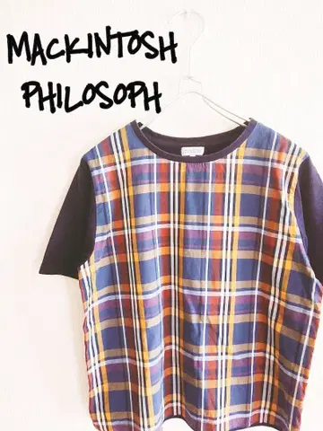 D221065 MACKINTOSH PHILOSOPH 체크 무늬 반팔 T셔츠