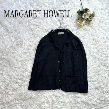 MARGARET HOWELL 가디건 린넨코튼 블랙 2